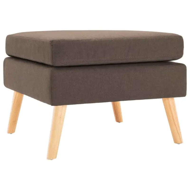 Moderne voetenbankje met zacht stoffen bekleding en comfortabel kussen - Bruin / 1 - Poefs