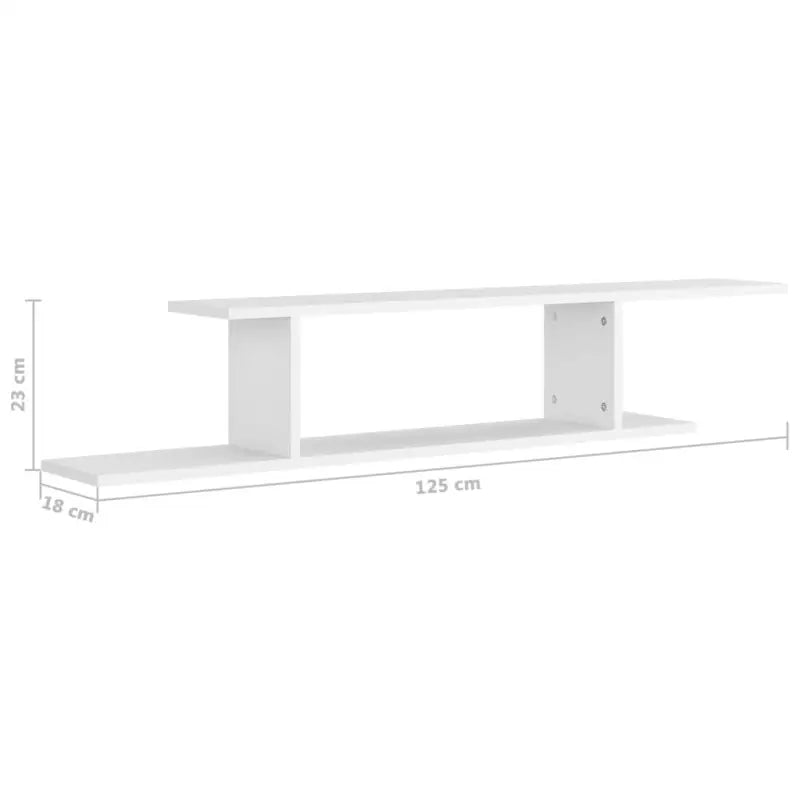 Moderne wandplank van bewerkt hout voor tv en accessoires - Wandplanken