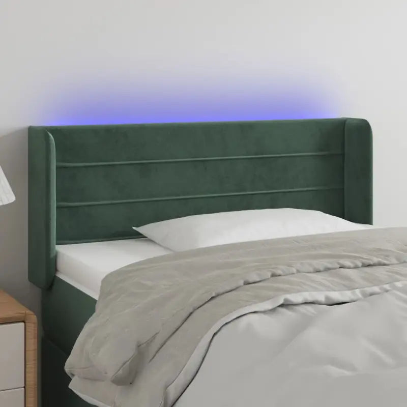Moderno LED Hoofdbord en Voetbord voor Elke Slaapkamer - Donkergroen / 93 x 16 x 78/88 cm / 1 - Hoofdborden