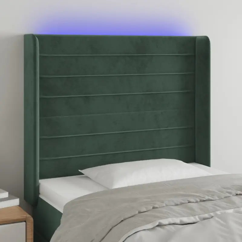 Moderno LED Hoofdbord en Voetbord voor Elke Slaapkamer - Donkergroen / 93 x 16 x 118/128 cm / 1 - Hoofdborden
