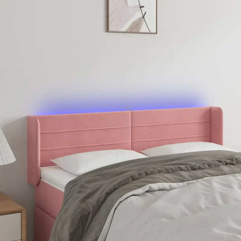Moderno LED Hoofdbord en Voetbord voor Elke Slaapkamer - Roze / 147 x 16 x 78/88 cm / 1 - Hoofdborden en voetborden