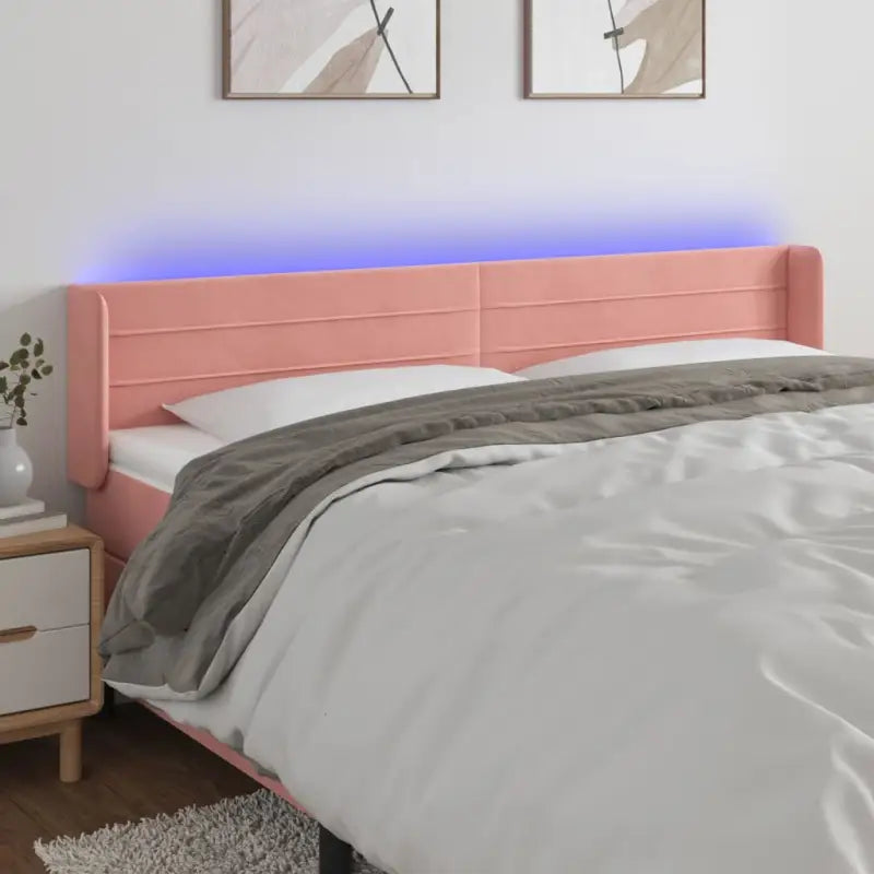 Moderno LED Hoofdbord en Voetbord voor Elke Slaapkamer - Roze / 203 x 16 x 78/88 cm / 1 - Hoofdborden en voetborden