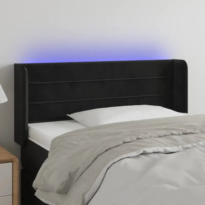 Moderno LED Hoofdbord en Voetbord voor Elke Slaapkamer - Zwart / 103 x 16 x 78/88 cm / 1 - Hoofdborden en voetborden