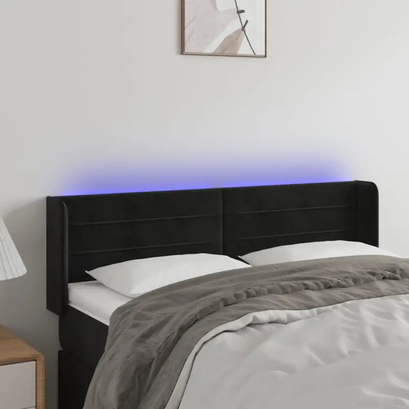 Moderno LED Hoofdbord en Voetbord voor Elke Slaapkamer - Zwart / 147 x 16 x 78/88 cm / 1 - Hoofdborden en voetborden