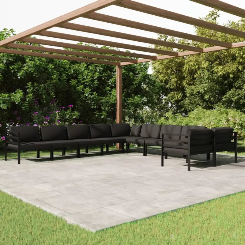 Modulair design tuinset van aluminium voor stijl en comfort - 6x midden + 4x hoek - Tuinsets