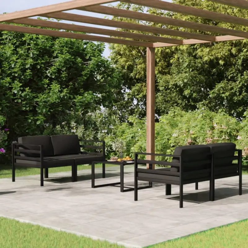 Modulair design tuintafelset voor comfortabel en stijlvolle ontspanning - 4x hoek + Tafel - Tuinsets