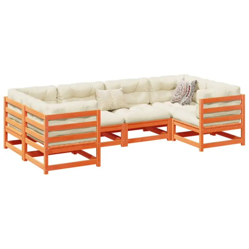 Modulair loungeset van massief grenenhout voor een comfortabele zitervaring - Tuinsets