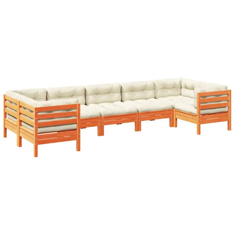 Modulair loungeset van massief grenenhout voor een comfortabele zitervaring - Tuinsets
