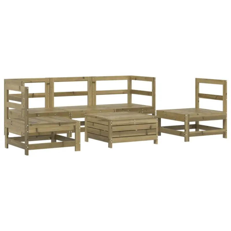 Modulair ontwerp houten loungeset met comfortabele afmetingen zitting - Tuinsets