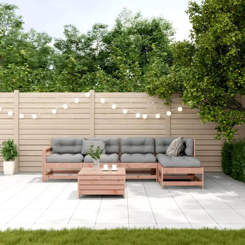 Modulair tuinset van massief douglashout met gelat ontwerp - Tuinsets