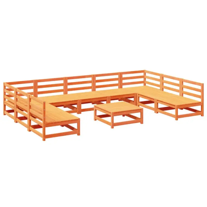 Modulair tuinset van massief grenenhout met comfortabele afmetingen zitting - Tuinsets