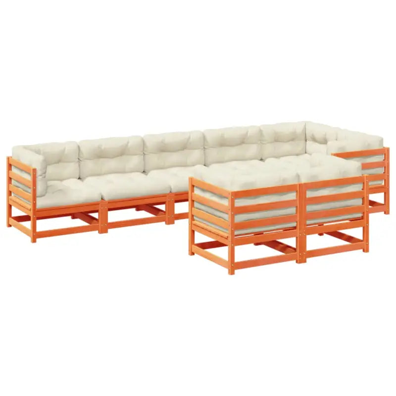Modulair tuinset van massief grenenhout voor een comfortabele zitervaring - Tuinsets