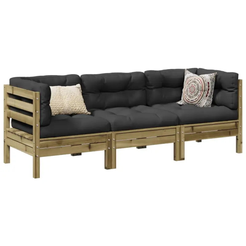 Modulair tuinset voor een comfortabele zitervaring op je terras - Naturel geïmpregneerd - Tuinsets