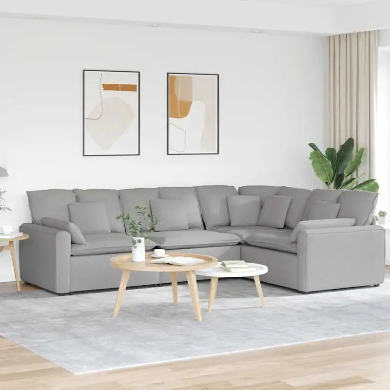 Modulaire bank met elegante vormgeving en perfecte afmetingen voor jouw leefruimte - Wolkengrijs - Bankelementen