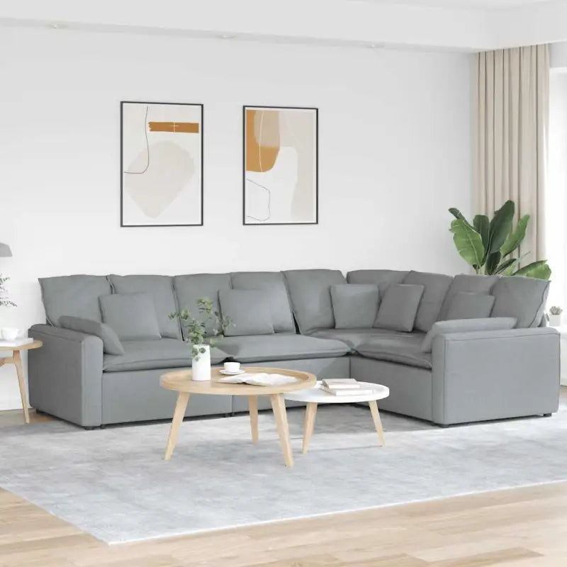 Modulaire bank met elegante vormgeving en perfecte afmetingen voor jouw leefruimte - Lichtgrijs - Bankelementen