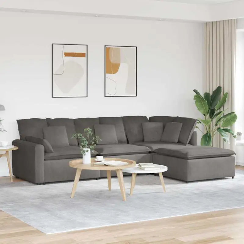 Modulaire bank met elegante vormgeving en perfecte afmetingen zitting - Lichtgrijs - Bankelementen
