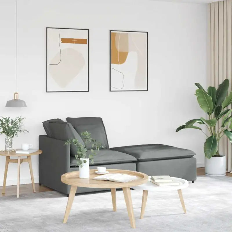 Modulaire bank voor dagelijks gebruik met totale afmetingen en elegant design - Donkergrijs - Bankelementen