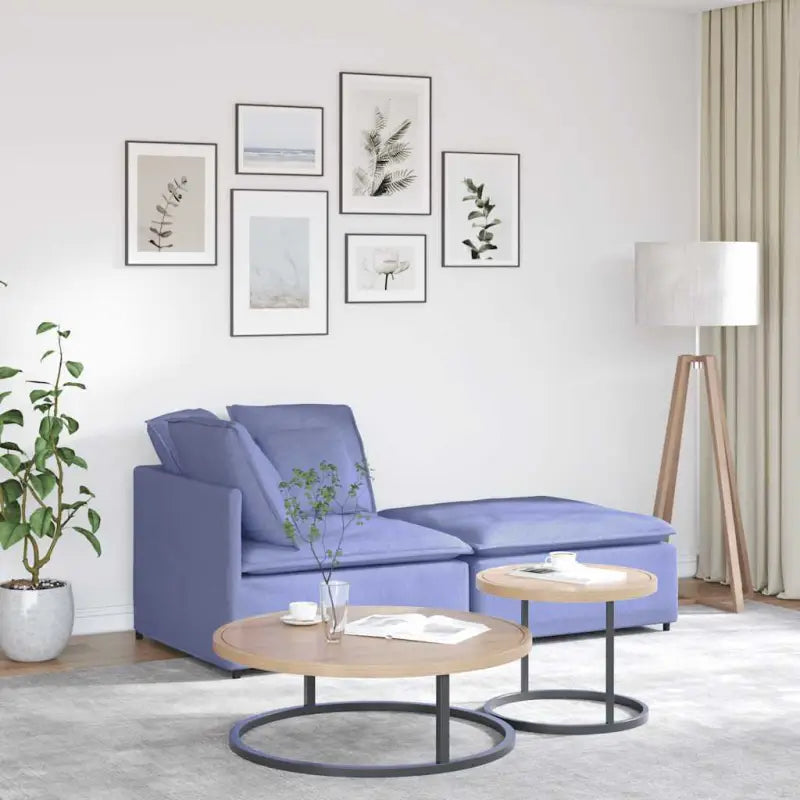 Modulaire bank voor dagelijks gebruik met totale afmetingen en elegant design - Jeansblauw - Bankelementen