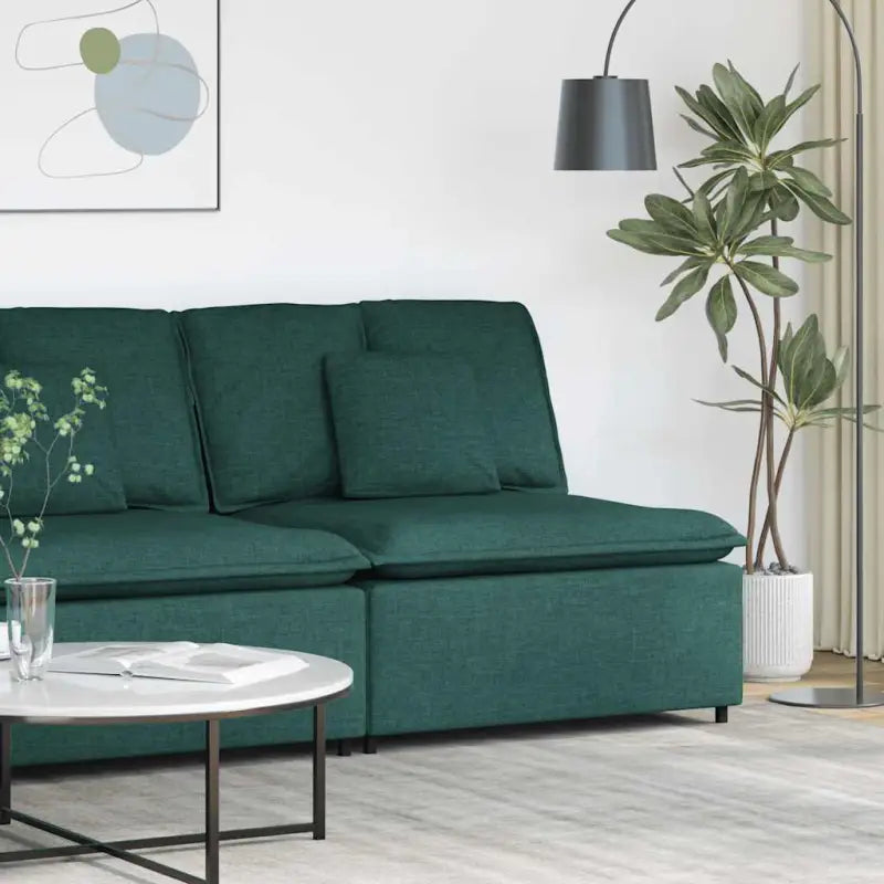 Modulaire hoekmodule voor bankgebruik en stijlvolle zithoeken - Donkergroen / centre sofa - Bankelementen