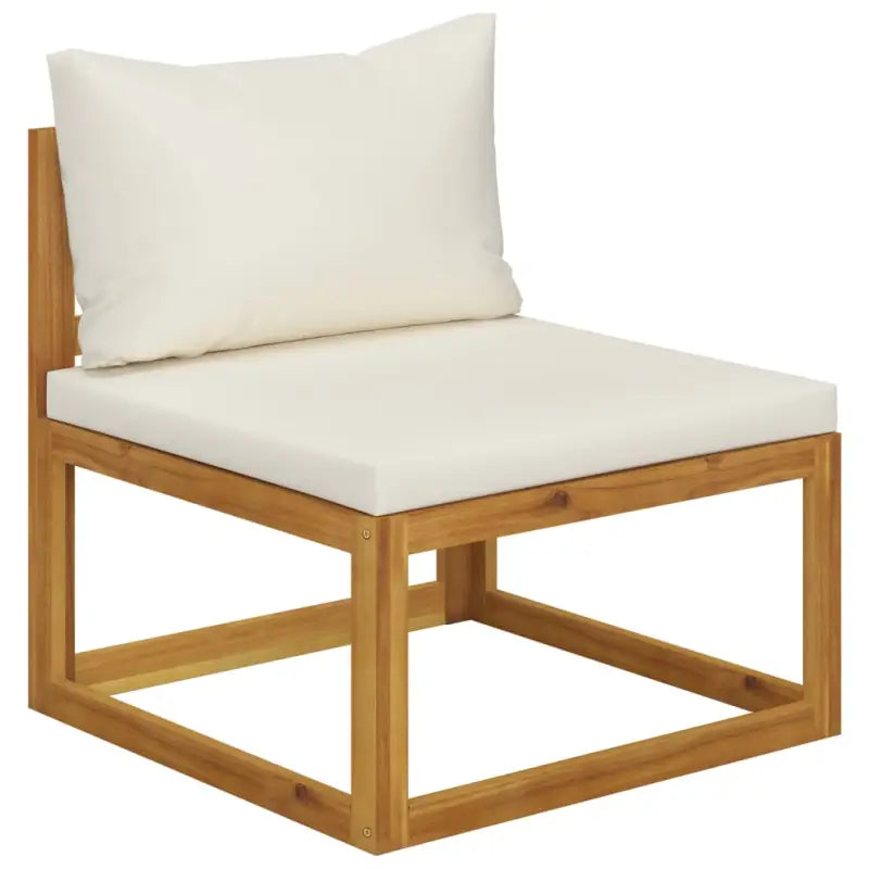 Modulaire houten tuinbank set voor buitengebruik - Crème / 1 / Middenbank - Modulaire tuinbanken