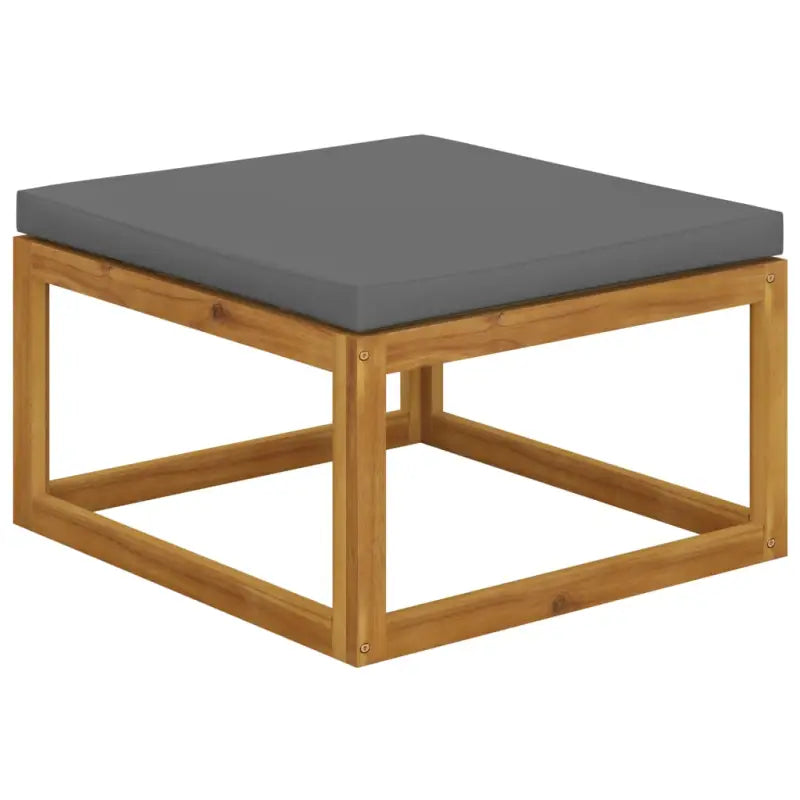 Modulaire houten tuinbank set voor buitengebruik - Donkergrijs / 1 / Voetensteun - Modulaire tuinbanken