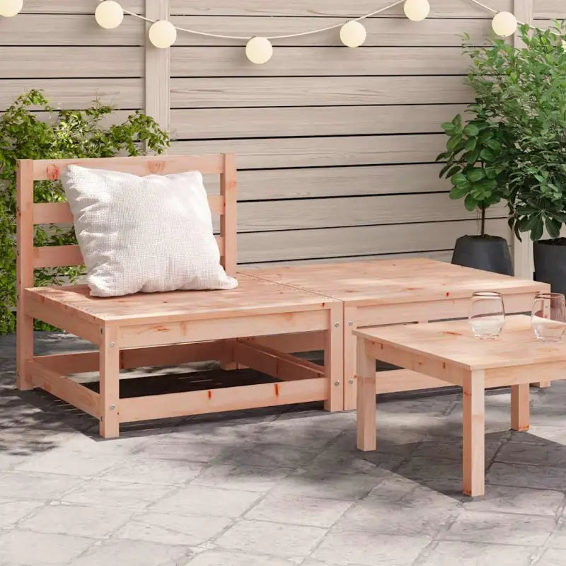 Modulaire houten tuinbank van massief grenenhout voor gezellige tuinen - Natuurlijk douglashout / 1 / Stoel