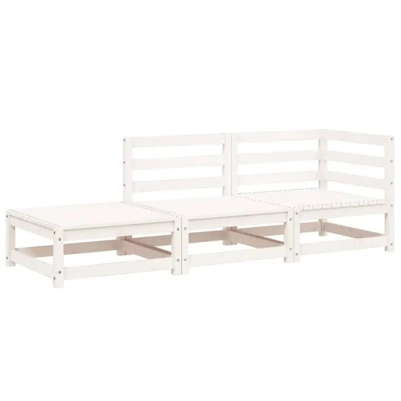 Modulaire houten tuinbank van massief grenenhout voor gezellige tuinen - Modulaire tuinbanken