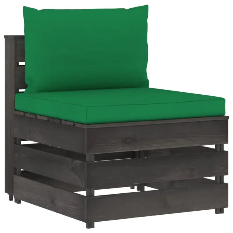 Modulaire houten tuinbank voor ontspannen en samen genieten - Groen en rood / 1 / Middenbank - Modulaire tuinbanken