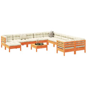 Modulaire loungeset in massief grenenhout voor een comfortabele zitervaring - Tuinsets
