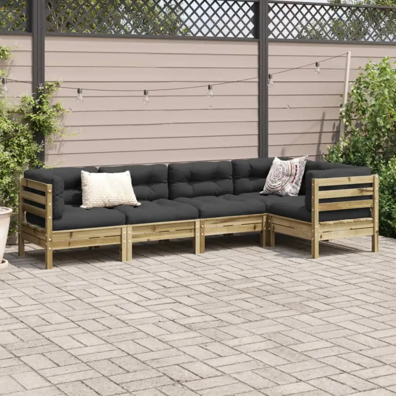 Modulaire loungeset met comfortabele zitervaring en hoogte rugleuning - Tuinsets