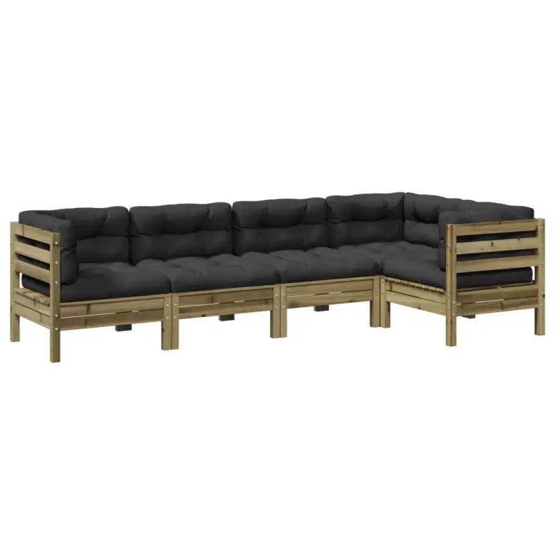 Modulaire loungeset met comfortabele zitervaring en hoogte rugleuning - Tuinsets