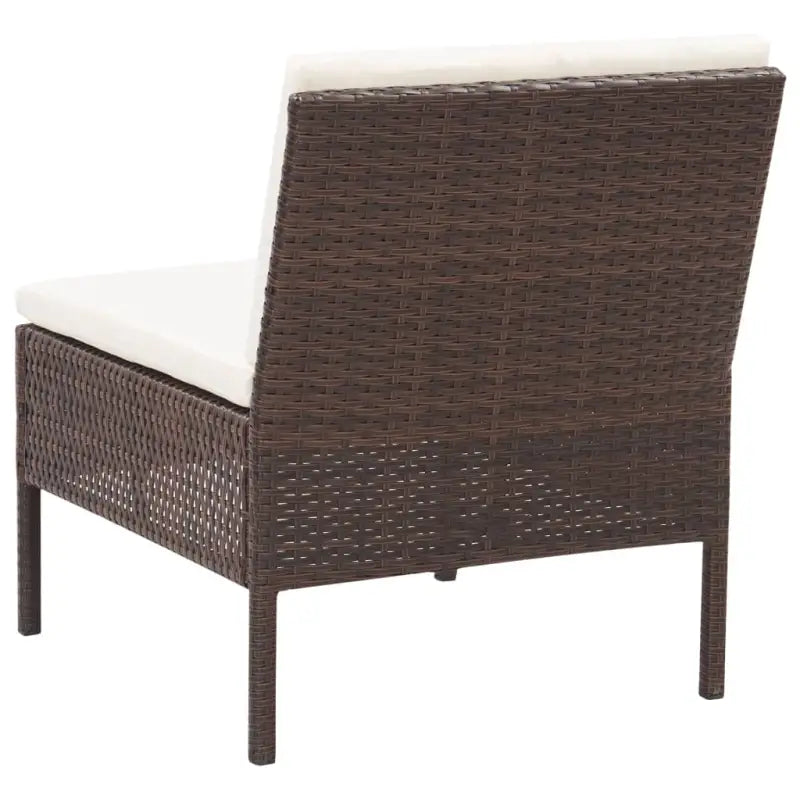 Modulaire loungeset met gepoedercoat stalen frame voor gezellige tuinplezier - Bruin - Tuinsets