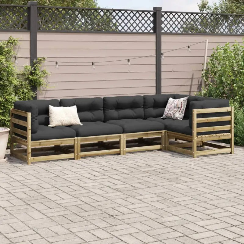 Modulaire loungeset met hoogte rugleuning voor comfortabele zitervaring - Tuinsets