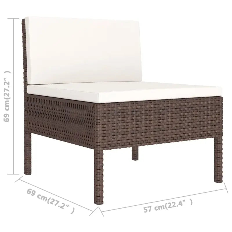 Modulaire loungeset met voetensteun en tafel voor ultiem tuincomfort - Tuinsets