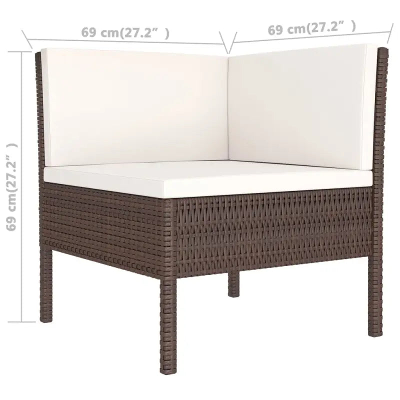 Modulaire loungeset met voetensteun en tafel voor ultiem tuincomfort - Tuinsets