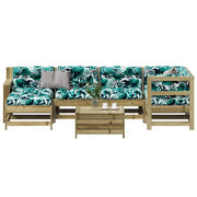 Modulaire loungeset van geïmpregneerd grenenhout voor tuin en terras - Tuinsets