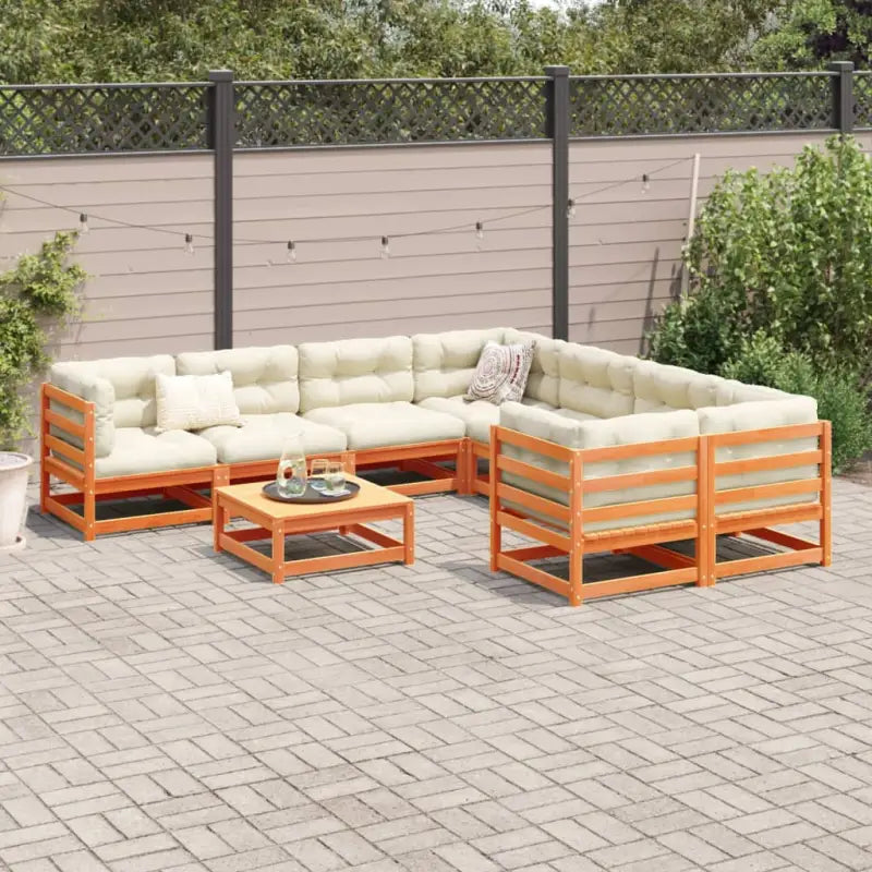 Modulaire loungeset van massief grenenhout voor buitenplezier - Tuinsets