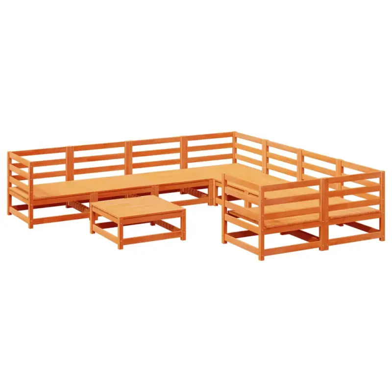 Modulaire loungeset van massief grenenhout voor buitenplezier - Tuinsets