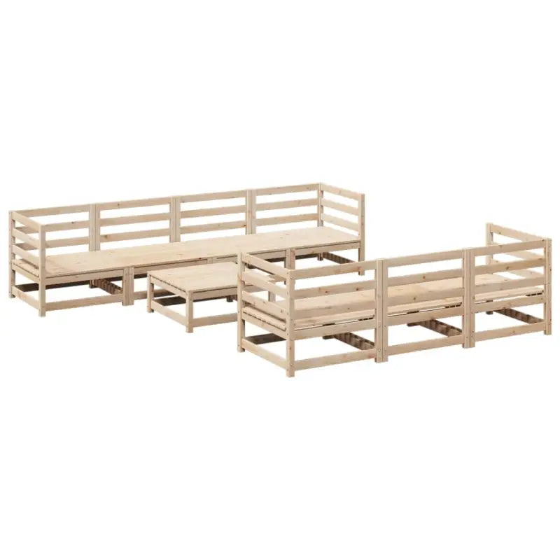 Modulaire loungeset van massief grenenhout voor tuin en terras - Tuinsets