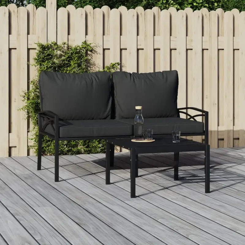 Modulaire Stalen Tuinbanken voor een Sterke en Stijlvolle Tuin - Grijs / 2 - Modulaire tuinbanken