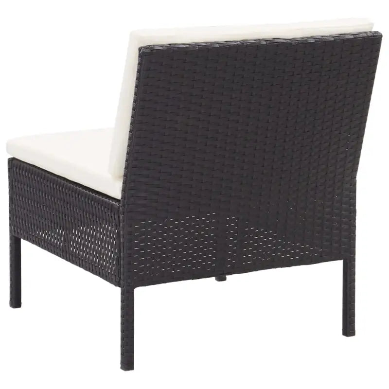 Modulaire tuin loungeset met gepoedercoat stalen frame voor ultiem comfort - Zwart en wit - Tuinsets