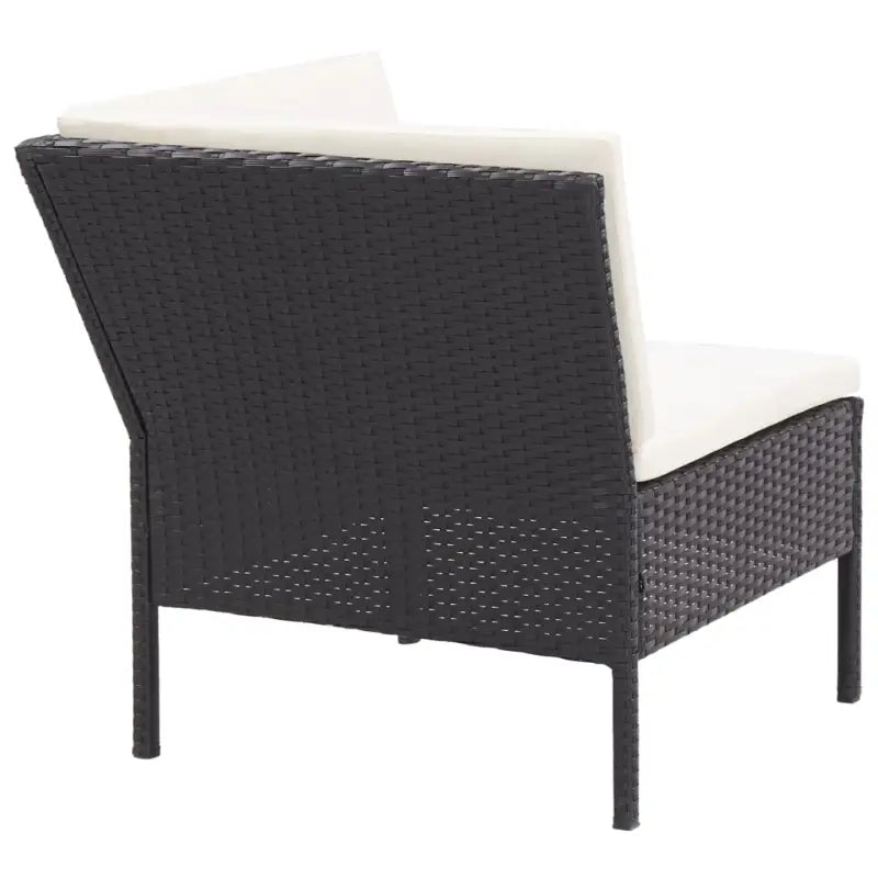 Modulaire tuin loungeset met gepoedercoat stalen frame voor ultiem comfort - Zwart en wit - Tuinsets