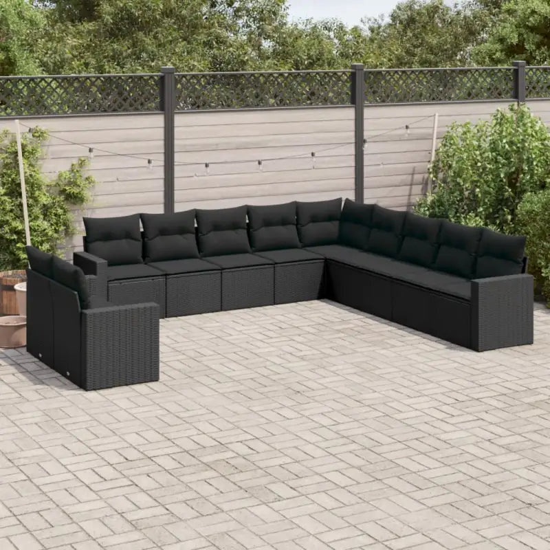 Modulaire tuinbank grijs materiaal met waterdichte tas en gepoedercoat staal - Zwart / 1 / Zonder tafel - Modulaire