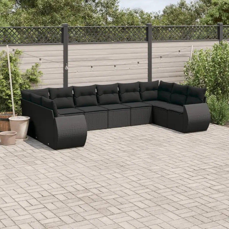 Modulaire tuinbank in zwart materiaal en gepoedercoat staal - Zwart / 1 / Zonder tafel - Modulaire tuinbanken