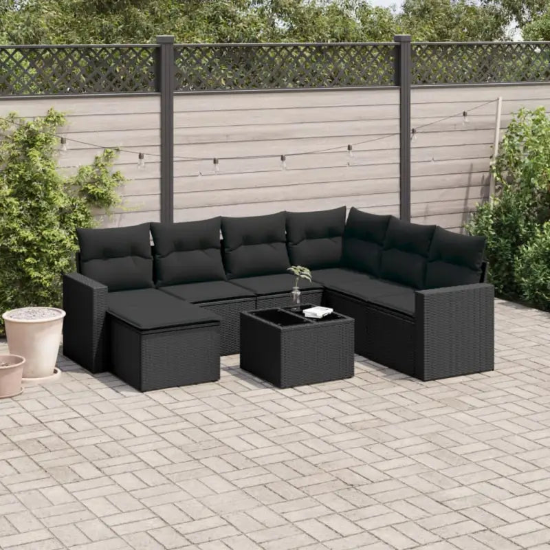 Modulaire tuinbank in zwart materiaal met waterdichte tas en gepoedercoat staal - Modulaire tuinbanken