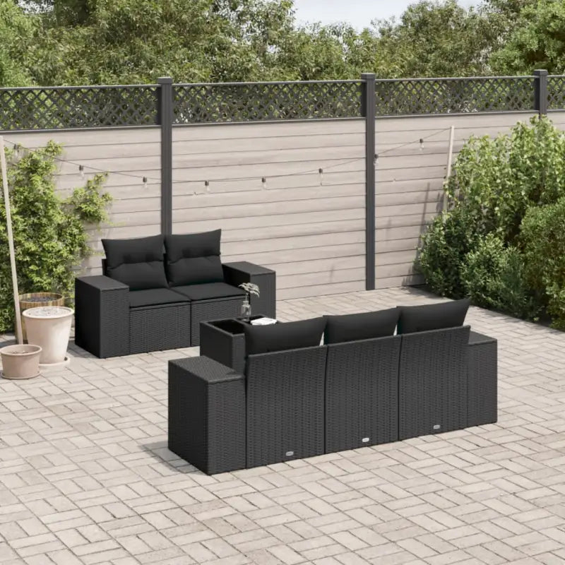 Modulaire tuinbank met beige materiaal en gepoedercoat staal afmetingen voor terras en tuin - Zwart / 1 - Modulaire