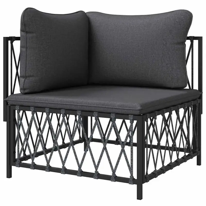 Modulaire tuinbank met geweven stof en afmetingen rugkussen - Modulaire tuinbanken