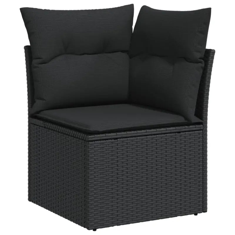 Modulaire tuinbank set in zwart materiaal en gepoedercoat staal - Modulaire tuinbanken
