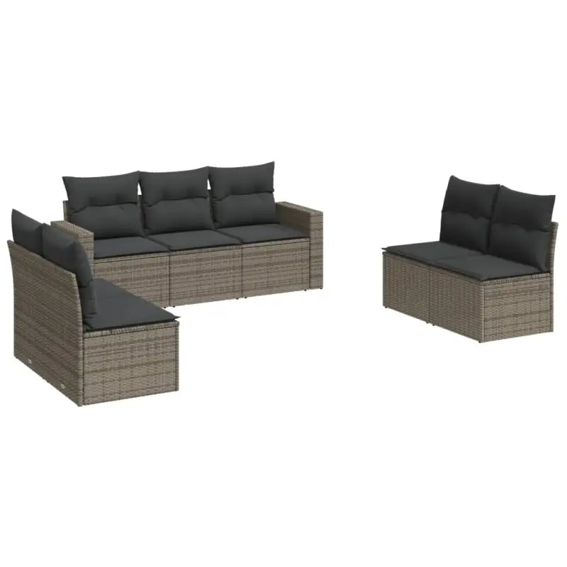 Modulaire tuinbank van gepoedercoat staal met poly rattan en waterdichte tas - Modulaire tuinbanken