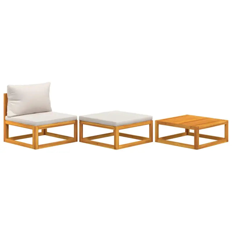 Modulaire tuinbank van massief acaciahout met comfortabele vulling - Modulaire tuinbanken